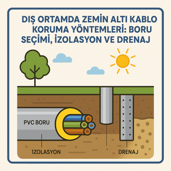 Dış Ortamda Zemin Altı Kablo Koruma Yöntemleri: Boru Seçimi, İzolasyon Ve Drenaj