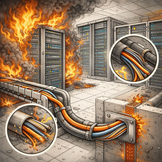 Server Odalarında Yangın Yönetmeliğine Uygun Kablo Koruma Standartları