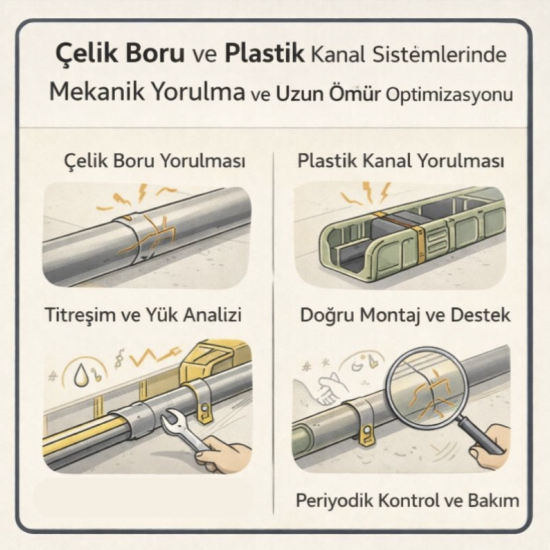 Çelik Boru Ve Plastik Kanal Sistemlerinde Mekanik Yorulma Ve Uzun Ömür Optimizasyonu