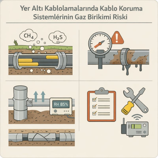 Yer Altı Kablolamalarında Kablo Koruma Sistemlerinin Gaz Birikimi Riski