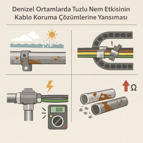 Denizel Ortamlarda Tuzlu Nem Etkisinin Kablo Koruma Çözümlerine Yansıması