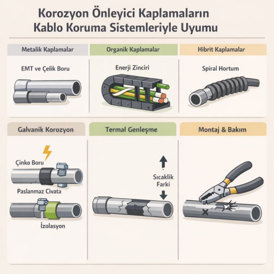 Korozyon Önleyici Kaplamaların Kablo Koruma Sistemleriyle Uyumu