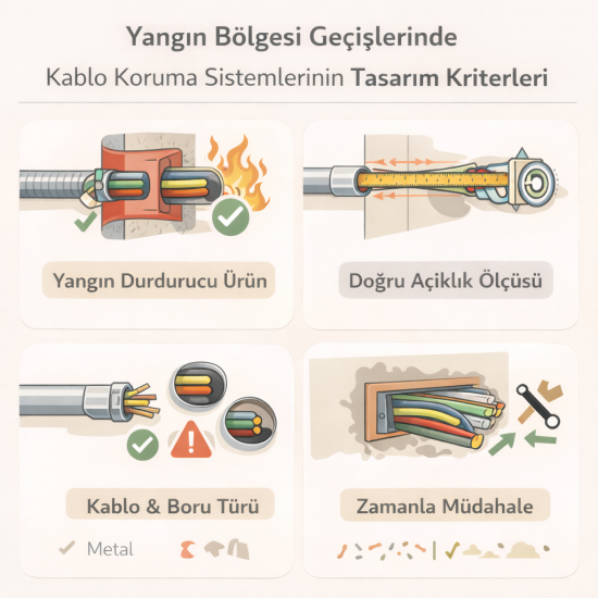 Yangın Bölgesi Geçişlerinde Kablo Koruma Sistemlerinin Tasarım Kriterleri