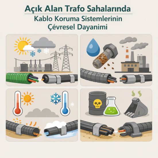 Açık Alan Trafo Sahalarında Kablo Koruma Sistemlerinin Çevresel Dayanımı