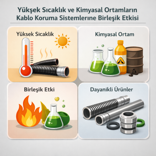 Yüksek Sıcaklık Ve Kimyasal Ortamların Kablo Koruma Sistemlerine Birleşik Etkisi