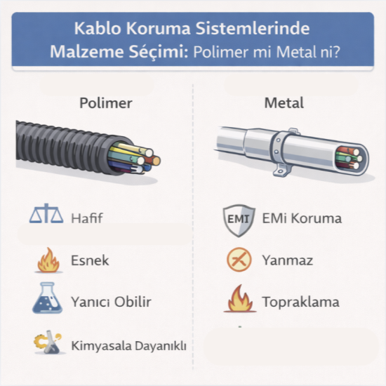Kablo Koruma Sistemlerinde Malzeme Seçimi: Polimer Mi Metal Mi?