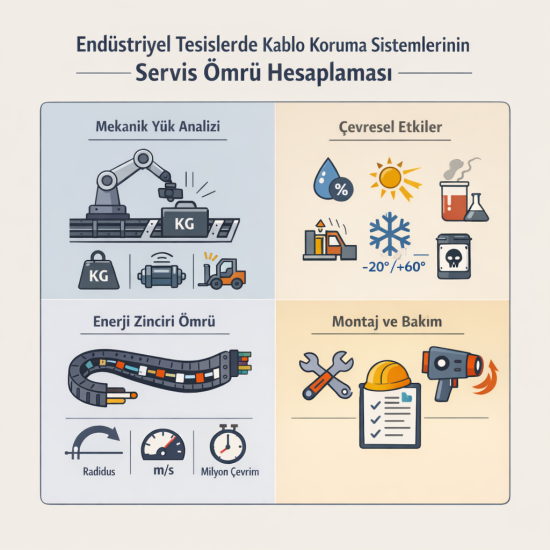 Endüstriyel Tesislerde Kablo Koruma Sistemlerinin Servis Ömrü Hesaplaması
